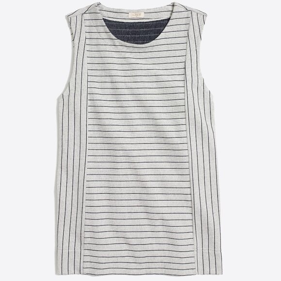 J. CREW Striped Shell Tank Top Style# F4605 - Size XXS - Picture 15 of 16